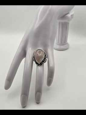 Handmade Rose Quartz Ring – Size 8.75